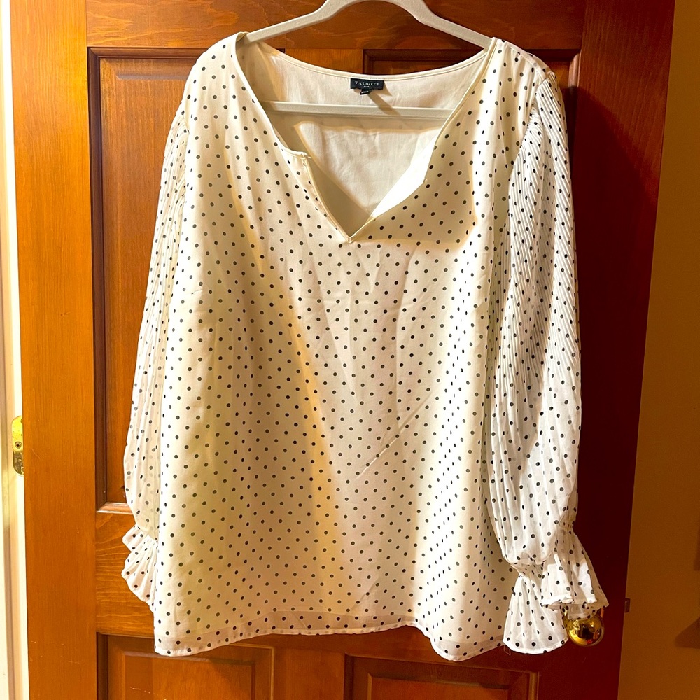 Talbots puffed sleeve blouse